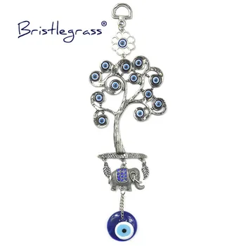BRISTLEGRASS turkijos Mėlyna Blogio Akių Medžio Dramblys Amuletai Pasisekė Žavesio Automobilį Sienos Kabo Pakabukas Švytuoklės Palaima Apsaugos Dekoras