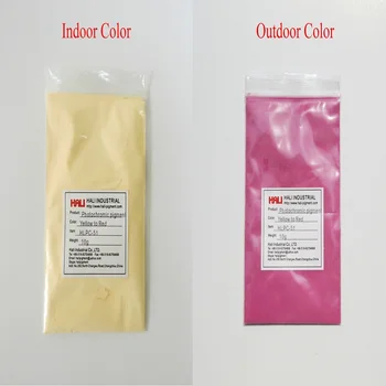Dviejų spalvų photochromic pigmento miltelių,saulės aktyvus pigmentas,spalva:nuo geltonos iki oranžinės,prekė:HLPC-57,1 daug=10gram,nemokamas pristatymas...