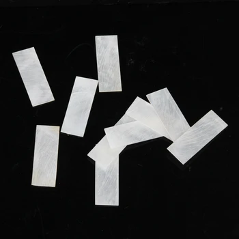 10vnt Inlay Medžiagos Balta MOP Motina Pearl Shell Ruošiniai Lapas Stačiakampio 1mm