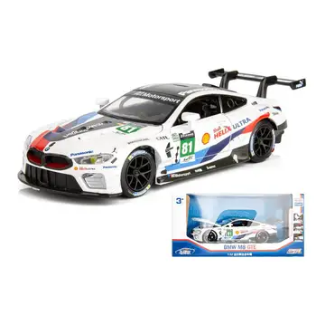 Imituoti BMW M8 Lenktynių Automobilio Modelį Žaislas Vaikams Garso Lengvojo Lydinio Automobilio Modelį