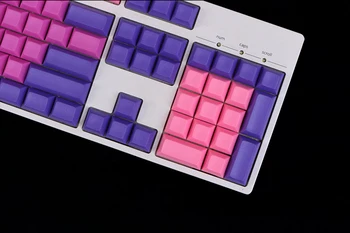 Tuščias DSA keycap mechaninės klaviatūros cherry mx 104 PBT keycaps rožinė, violetinė keyset