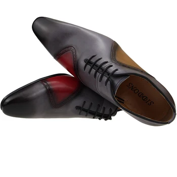 Avalynė Originali oficialių vyriškų batų Karvės odos zapatos socialinės lace_up batų vyrų vestuvių suknelė sapato loafer oksfordo maišyti spalvas
