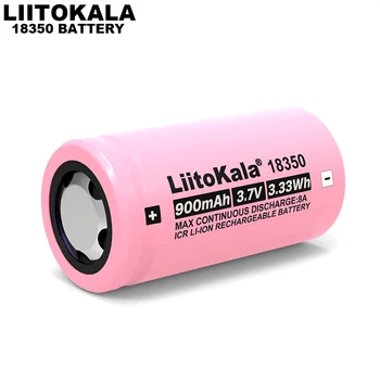 2-20PCS Liitokala ICR18350 ličio baterija 900mAh daugkartinio įkrovimo baterija 3.7 V galia cilindro formos lempų, elektroninių cigarečių rūkymas