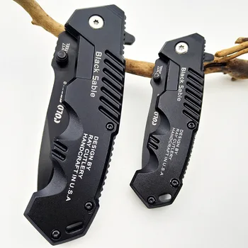 Mažas, kišeninio peilio ašmenys 5cr13ov karinės lauko medžioklės kempingas išgyvenimo taktika patogu nešiotis EDC įrankis kišenėje peilis