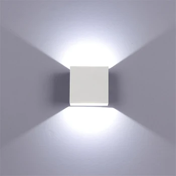 6W Pritemdomi lampada LED Aliuminis Sieninis Žibintas Aikštėje LED Sienos lempos Naktiniai Kambarys Miegamasis Sieniniai Šviestuvai Menas