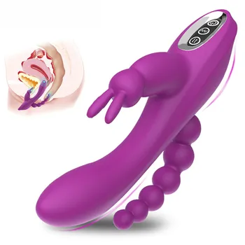 12 Greičio Triušis Dildo Vibratorius, Sekso Žaislai, Moters Makšties Klitorio Massager G Spot Analinis Stimuliatorius Karoliukai Butt Plug Sekso Produktai