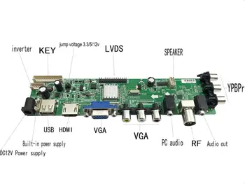 Už LP154WX4(TL)(C3) 1280X800 LCD 1driver Valdytojas lempos Valdybos TV VGA, USB, AV RF DVB-T2 HDMI, DVB-T, DVB-C 30pin