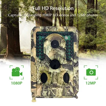 PR-400 12MP HD 1080P Medžioklės Kamera Vaizdo Wildbeast Skautų ir SPINDULIŲ Naktinio Matymo Gyvūnijos Infraraudonųjų spindulių Medžioklės Takas Kameros 2020 Naujas