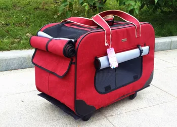 Šuo vežimėlio bagažo krepšys naminiai gyvūnai,naminių gyvūnų atveju krepšiai ant ratų Vežėjas, rankinės, Lagaminai, Kelionės Nešti Transportavimo Krepšiai