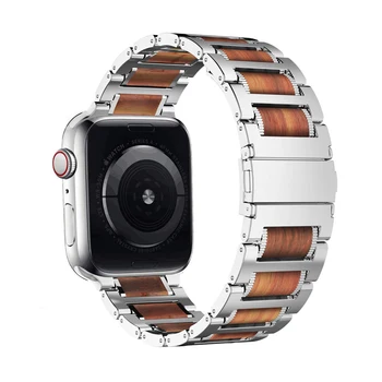 Natūralios Medinės diržu, Apple watch band 5 4 44mm 40mm iWatch 3 band 42mm 38 mm apyrankės Santalas watchband 