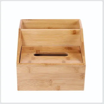 Daugiafunkcinis Audinių Dėžės Kūrybos Bambuko Talpinimo Darbalaukio Kavos Staliukas Nuotolinio Valdymo Organizatorius Popieriaus Dėžės, Medinės Dėžės