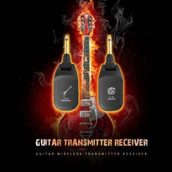 Įkrovimo Elektrinė Gitara Siųstuvas C01 Imtuvas Nustatyti Gitara Belaidė Sistema, skirta Muzikos Mėgėjams Žaisti Priedai