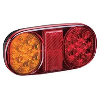 Geltonas+Raudonas LED galinius Žibintus Stop ABS Vandeniui Indikatorius Automobilių Valtis Priekaba Lemputės Priedai: DC 10-30 V