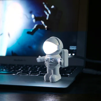 Astronautai Kietas Astronautas LED Nakties Šviesos Kūrybos Kolonėlė, USB Naktį Žibintai Dalykėlių kompiuteriu Kompiuterio Stalo Lempa