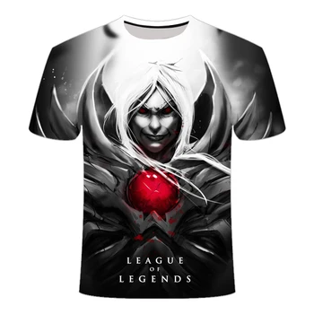 Naujas Tamsiai League of Legends serija T-shirt 3d Li Čing Jarvan Iv Susukti Likimas elektroninio sporto Lol T-shirt vyrai