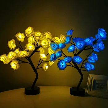 Frigg LED Stalo Lempa Šviesos Išaugo Gėlė, Medis, USB Naktį Žibintai Namų Puošybai Šalys Kalėdos, Kalėdos, Vestuvės Miegamojo Puošimas