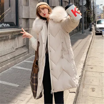 Žiemos Moteris Storas Šiltas Parko Užtrauktuku Kišenės, Viršutiniai drabužiai Mados Ponios ilgomis Rankovėmis Streetwear Medvilnės drabužius Kailis