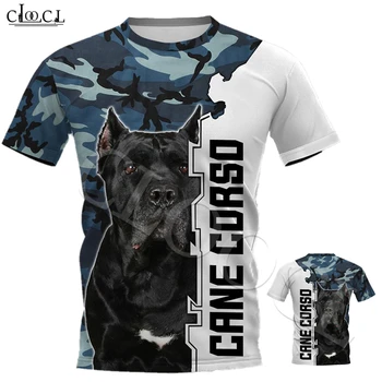 Camo Biglis Šuo 3D T-shirt Visą Spausdinti Gyvūnų Dizainas Trumpas Rankovės šunelis Tee Marškinėliai Moterims, Vyrams, Atsitiktinis Plius Dydis Viršūnes Lašas Laivybos