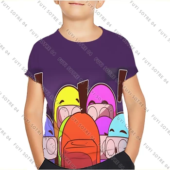 Tarp Mūsų Žaidimas Spausdinti Vaikiški marškinėliai Paauglių 3D Juokinga Vaiko Drabužius trumpomis Rankovėmis Drabužius Homme Tees Viršūnes Berniukai Tshirts Anime Streetwear