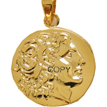 P(15)Monetos Pakabukas Aleksandras III Didysis 336-323 PR.aukso Drachm Senovės graikijos Monetos, Aukso spalvos bižuterijos(skersmuo:19mm)