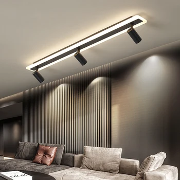 LED kelio šviesa linija šviesos gyvenamojo kambario, miegamojo, koridoriaus praėjimo šviesos fono kampe lubų lempa