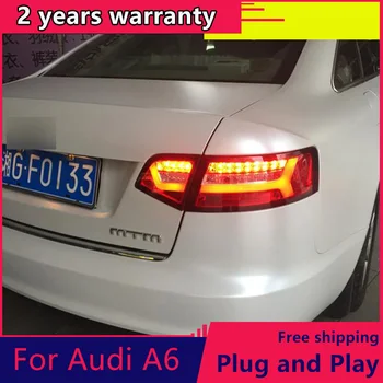 KOWELL Automobilių Stilius Audi a6L Užpakaliniai Žibintai 2009-2012 už A6L LED Uodega Lempos+Posūkio Signalo+Stabdžiu+Atvirkštinės LED šviesos