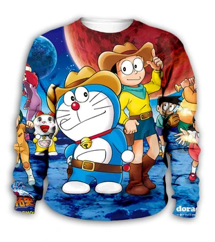 Kawaii Doraemon Nobita Nobi galaxy 3D spausdinimo Vaikai japonijos Animacinių filmų anime hoodies marškinėlius baby berniukas ir mergaitė Vaikams laisvalaikio megztinis