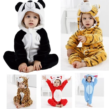 2020 m. Vaikų chalatas Vaikams, Vaikams su Gobtuvu Sleepwear Merginos Gyvūnų Vilnos Chalatą Gražių Kūdikių Mergaitės Berniukai Pliušinis Chalatas, Pižama