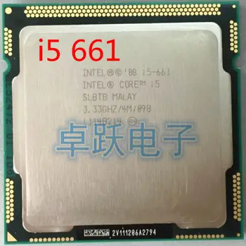 Originalus Core i5-661 i5 661(3.333 Ghz/4 MB/2 cores/Lizdas 1156/2.5 GT/s DMI)Desktop CPU scrattered vienetų nemokamas pristatymas