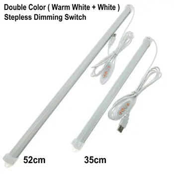 USB LED Juostelė Šviesos DC5V Akių Apsauga Standus LED lempa korpuso Spinta Balta Šiltai Balta Lempa Naktį Žibintai su Jungikliu