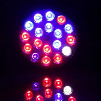 8Pcs LED Grow Light 54W E27 viso Spektro led Lempos granulių fitolamp Fito Lemputė Patalpų Sodo Augalai, Gėlių Hydroponic Augti Palapinė
