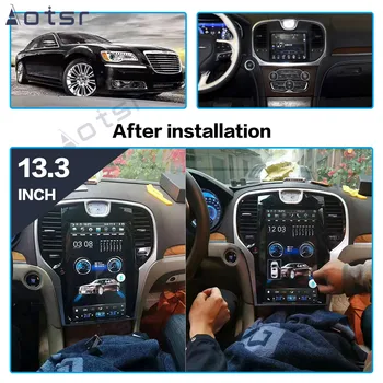 Vertikalus ekranas Tesla stilius Android 9.0 Automobilio Multimedijos Grotuvo Chrysler 300C 2013-2019 GPS Navi 