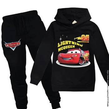 Disney 95 Automobilių Originalios Vaikų Rinkiniai Hoodies kelnės Berniukams poilsiu sportwear Bamblys Mergina Drabužius Sportinis Kostiumas Tracksuit