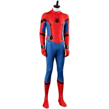 Voras Cosplay Vyras Homecoming Pilietinio Karo Peter Parker Tom Holland Jumpsuit, Pilnas Komplektas Vienodos Cosplay Kostiumas
