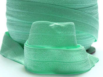 Aukštos kokybės 1 colio kartus per elastinga, #513 pastelinės žalios spalvos priešas elastinės juostelės (didmeninė 100 metrų