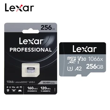 Profesinės 256 GB Micro SD Kortelė 1066x 64GB 128GB Flash Kortelės V30 A2 Klasės 10 MicroSDXC UHS-I Kamera, Originalus Lexar