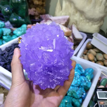 Karšta!!! 1100g Retas ir gražus violetinė kvarco kristalo kristalų sankaupos naudoti namų dekoravimas, vestuvių dekoravimas akvariumas