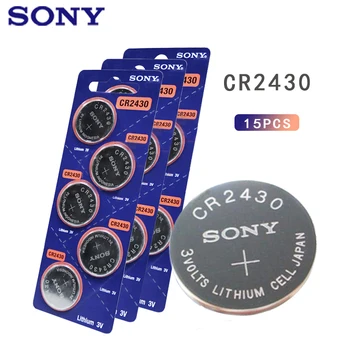 15VNT Sony CR2430 Ličio Mygtuką Baterijos DL2430 BR2430 KL2430 Ląstelių Monetos Baterijos 3V CR 2430 Žiūrėti Elektroninių Žaislų Nuotolinio