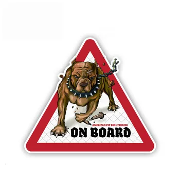 Dawasaru Pit Bull Šuo Automobilių Lipdukai Šuo Laive Lipdukai šunelis Decal Šuo Įspėjamasis Ženklas, Juokingi Lipdukai Sunkvežimių, Auto,12cm*10cm