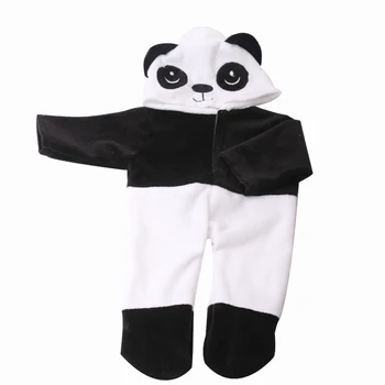 Naujas lėlės drabužiai mielas panda apranga tinka 18 colių Mergina ir 43 cm kūdikių drabužių priedai c738