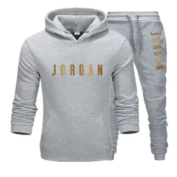 Vyriški Jordan 23 laišką prekės ženklo sportinę aprangą kostiumas vyriški sportiniai hoodie + kelnės kostiumas atsitiktinis sportinę aprangą