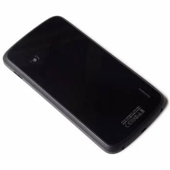Baterijos Dangtelis LG Google Nexus 4 E960 Baterijos dangtelis Galinio Stiklo Korpuso Dangtis + NFC Remontas, Dalys, Juoda Balta Stiklo Medžiaga