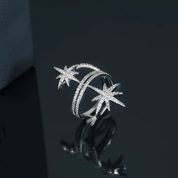 2019 naujo dizaino Europos šaudymo žvaigždė žiedų markės originalias aukštos kokybės elegantiškas moteris žiedai mergina šalis