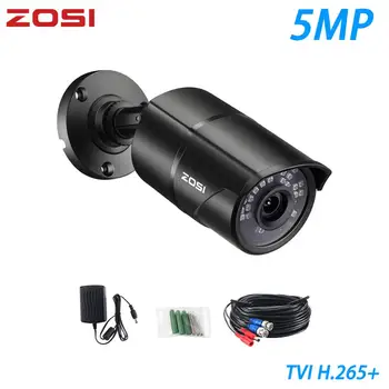 ZOSI 5MP TVI Vaizdo Stebėjimo Kamera HD Neperpučiamas 100ft Dieną Naktį Namo CCTV Saugumo Kulka Lauko Kamera